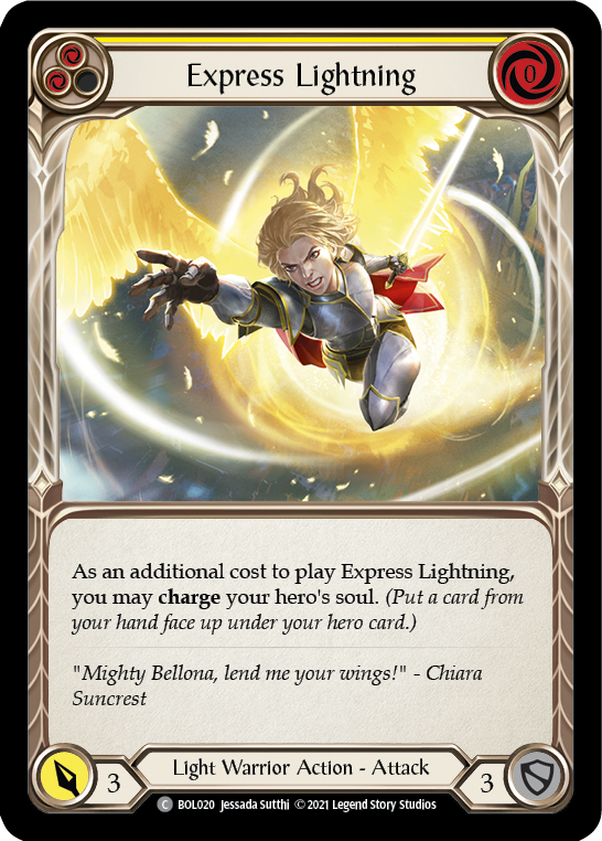 Express Lightning (Yellow) [BOL020] (Monarch Boltyn Blitz Deck) | Total Play