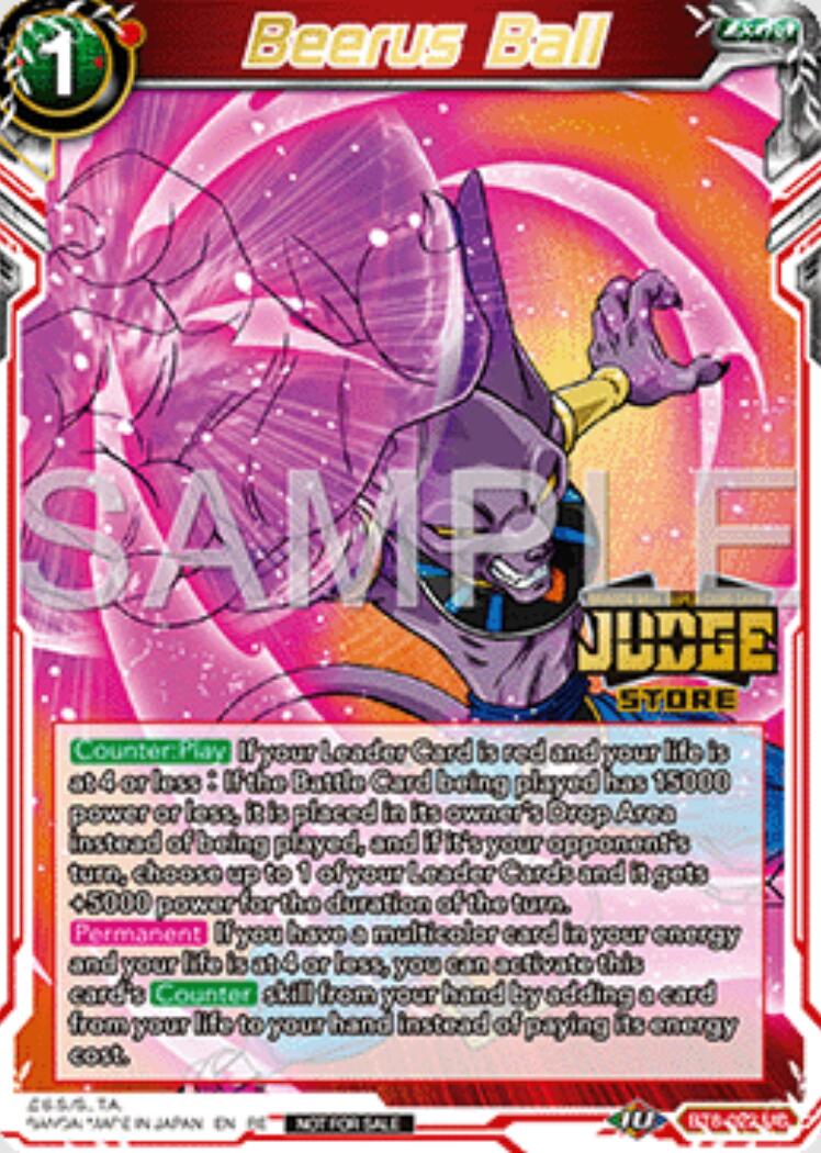 Beerus Ball (Judge Pack Vol.16) (Store) (BT8-022) [Judge Promotion Cards] | Total Play