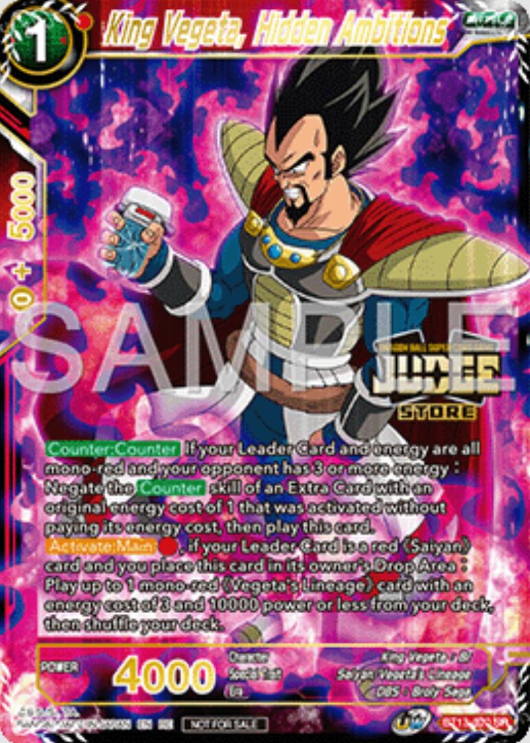 King Vegeta, Hidden Ambitions (Judge Pack Vol.16) (Store) (BT13-020) [Judge Promotion Cards] | Total Play