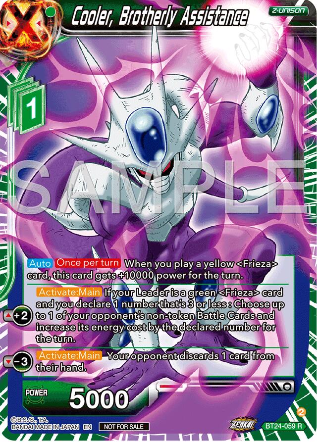 Cooler, Brotherly Assistance (Championship 2024 Finals Zenkai Pack) (BT24-059) [Tournament Promotion Cards] | Total Play