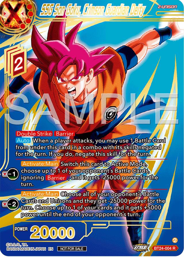 SSG Son Goku, Crimson Guardian Deity (Championship 2024 Finals Zenkai Pack) (Gold Stamped) (BT24-004) [Tournament Promotion Cards] | Total Play