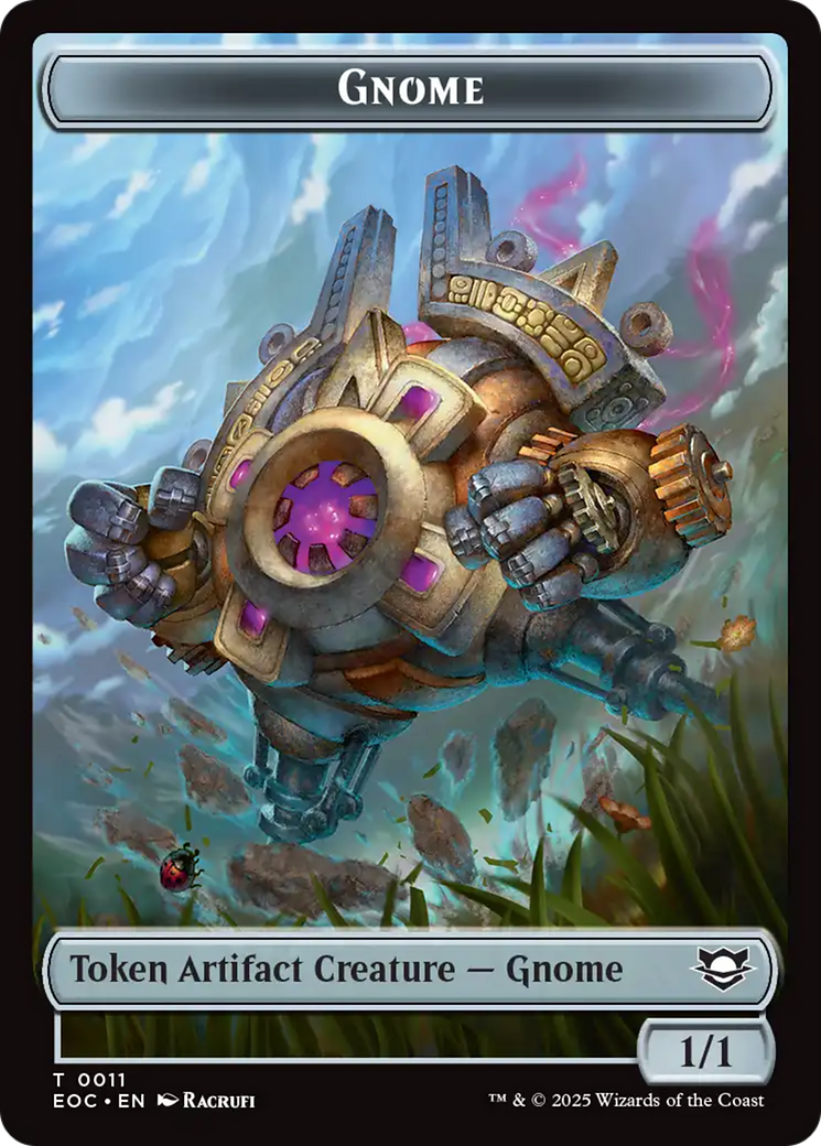 Thopter // Gnome Double-Sided Token [Edge of Eternities Commander Tokens] | Total Play