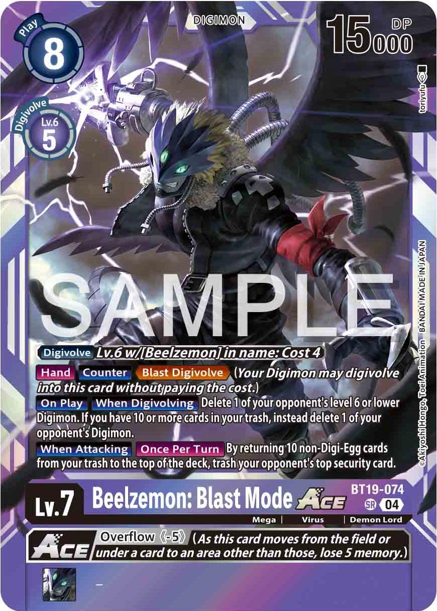 Beelzemon: Blast Mode ACE [BT19-074] [Release Special Booster Ver.2.0] | Total Play