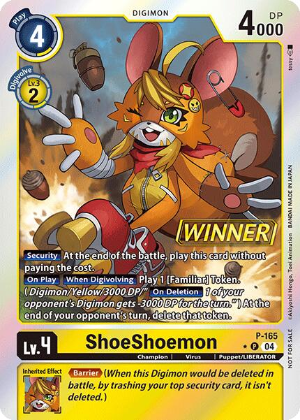 ShoeShoemon [P-165] (Store Tournament 2025 Vo.1 Winner Pack) [Promotional Cards] | Total Play