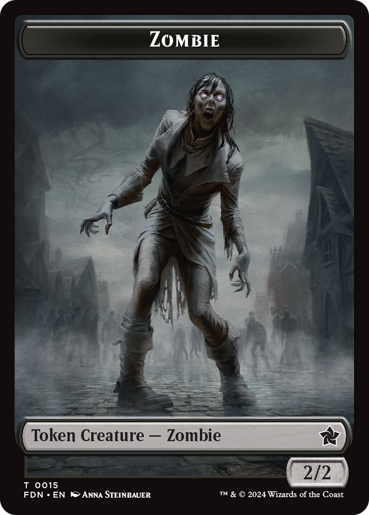 Rat (0014) // Zombie Double-Sided Token [Foundations Tokens] | Total Play