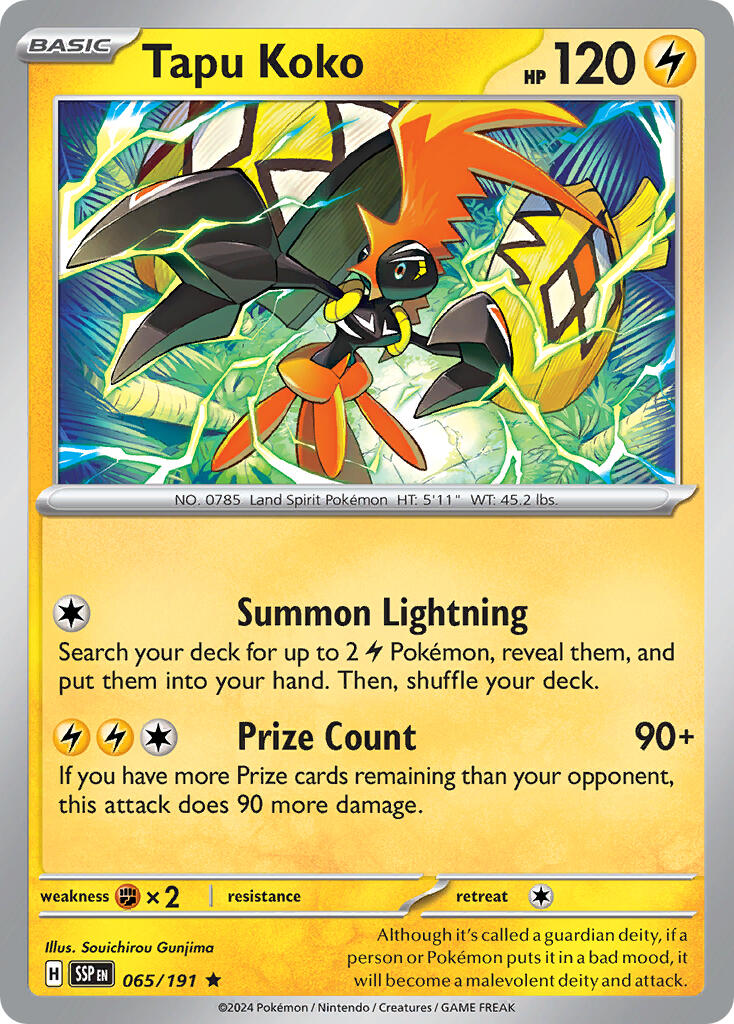 Tapu Koko (065/191) (Theme Deck Exclusive) [Scarlet & Violet: Surging Sparks] | Total Play