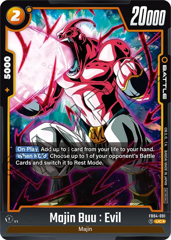 Majin Buu : Evil (FB04-091) (Tournament Pack 05) [Fusion World Tournament Cards] | Total Play