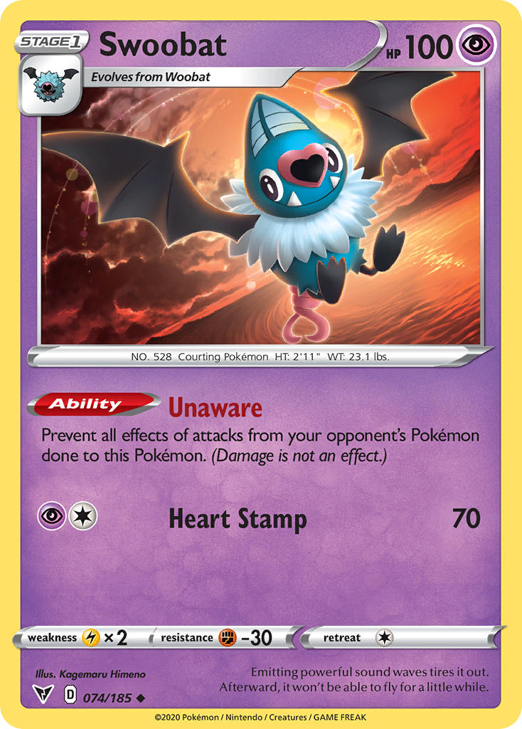 Swoobat (074/185) [Sword & Shield: Vivid Voltage] | Total Play