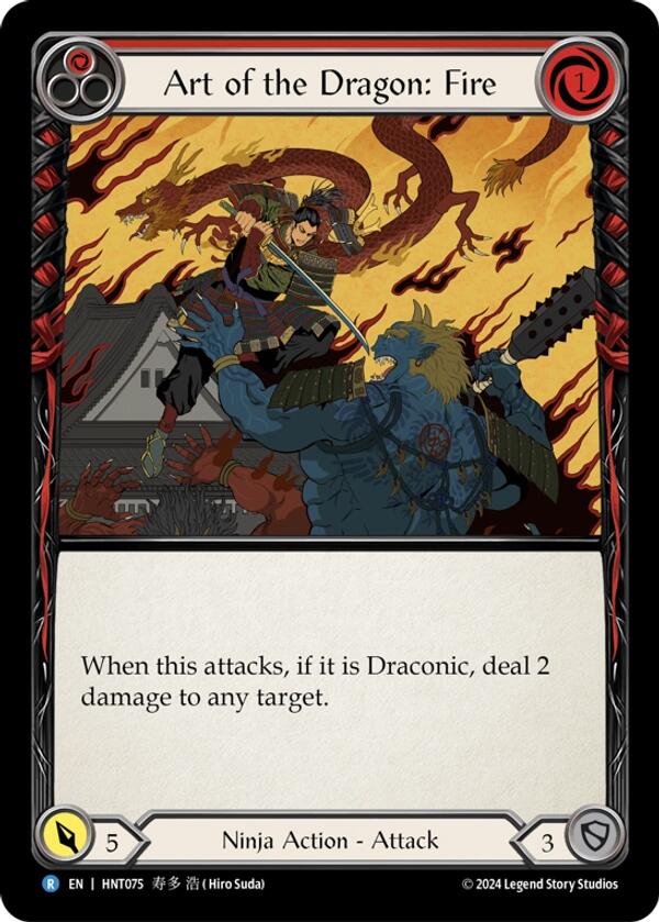 Art of the Dragon: Fire [HNT075] (The Hunted)  Rainbow Foil | Total Play