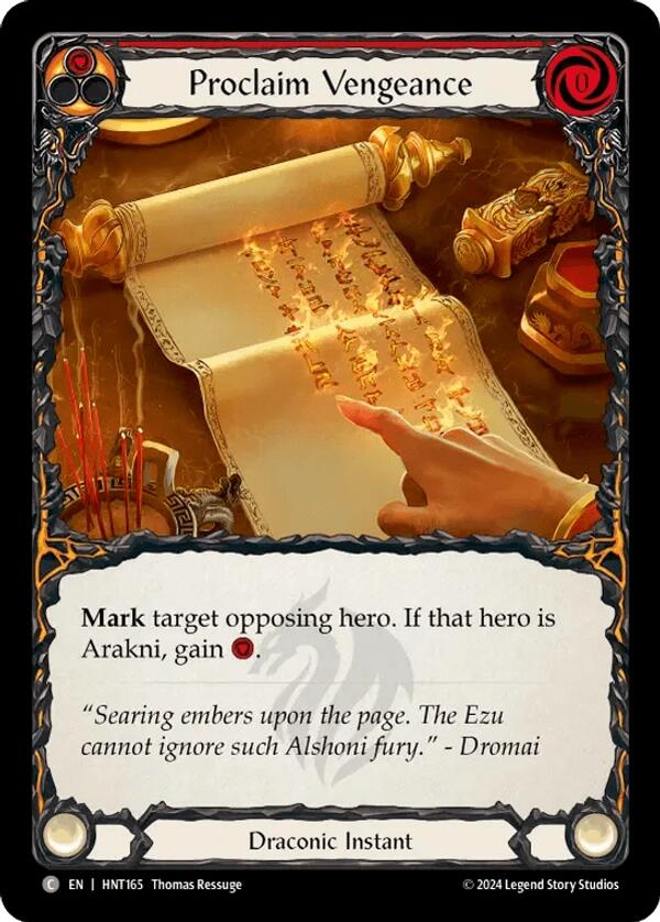 Proclaim Vengeance [HNT165] (The Hunted)  Rainbow Foil | Total Play