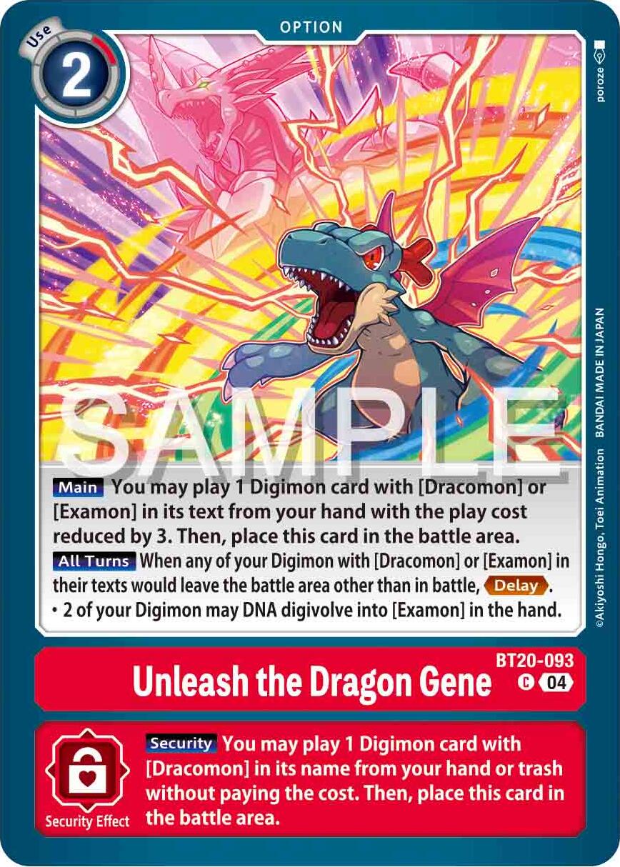 Unleash the Dragon Gene [BT20-093] [Release Special Booster 2.0] | Total Play