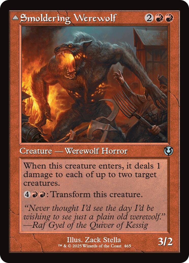 Smoldering Werewolf // Erupting Dreadwolf (Retro Frame) [Innistrad Remastered] | Total Play