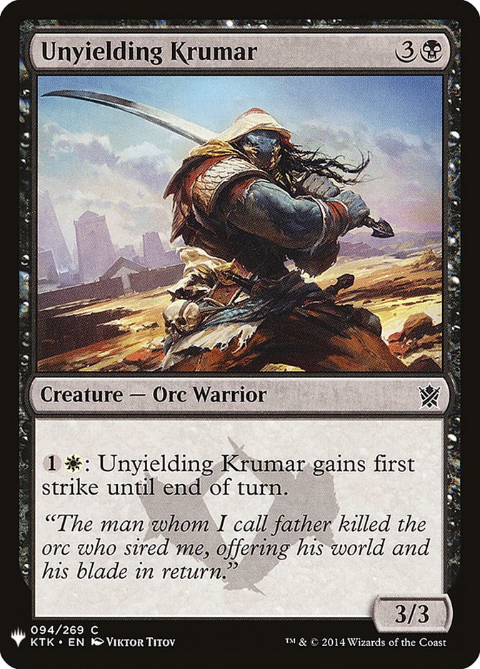 Unyielding Krumar [Mystery Booster] | Total Play