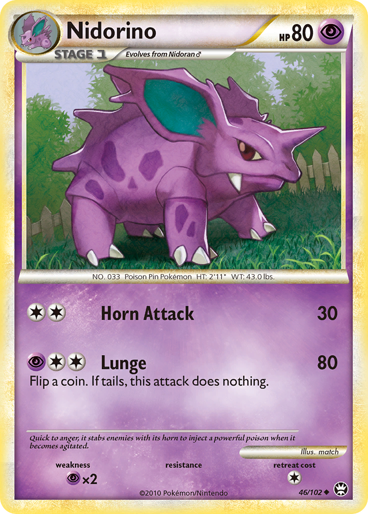 Nidorino (46/102) [HeartGold & SoulSilver: Triumphant] | Total Play