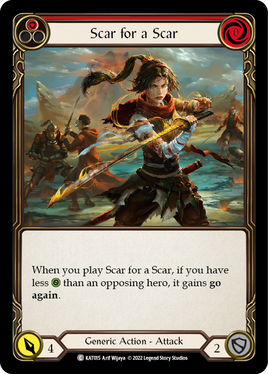 Scar for a Scar (Red) [KAT015] (Outsiders Katsu Blitz Deck) | Total Play