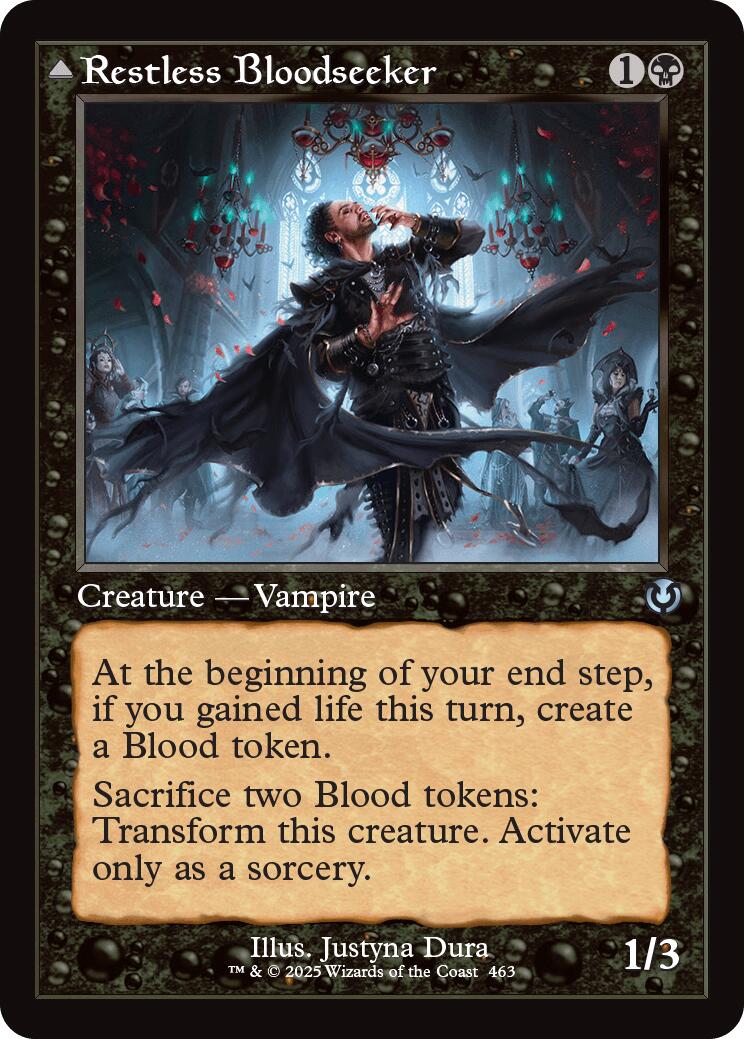 Restless Bloodseeker // Bloodsoaked Reveler (Retro Frame) [Innistrad Remastered] | Total Play