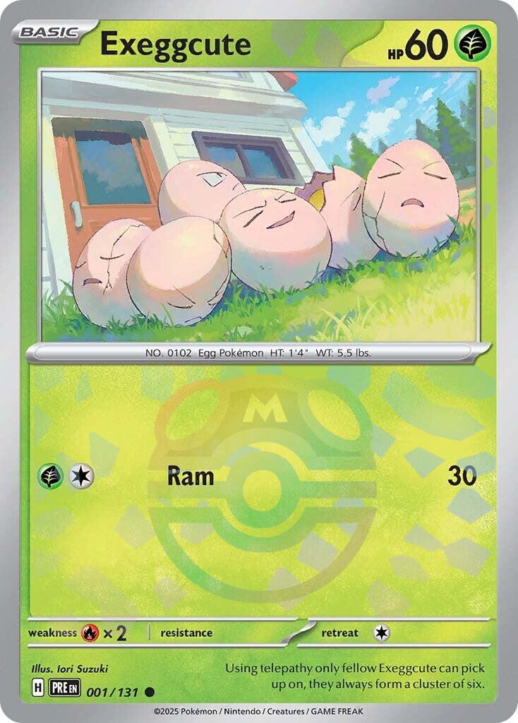 Exeggcute (001/131) (Master Ball Pattern) [Scarlet & Violet: Prismatic Evolutions] | Total Play