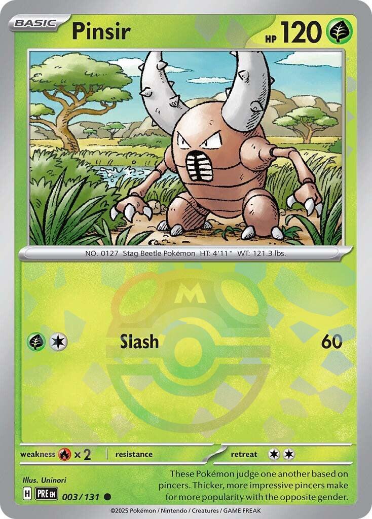 Pinsir (003/131) (Master Ball Pattern) [Scarlet & Violet: Prismatic Evolutions] | Total Play