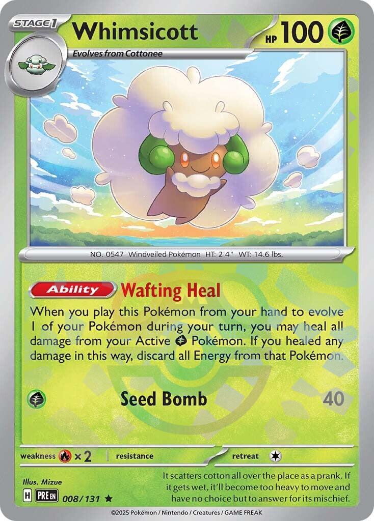 Whimsicott (008/131) (Master Ball Pattern) [Scarlet & Violet: Prismatic Evolutions] | Total Play