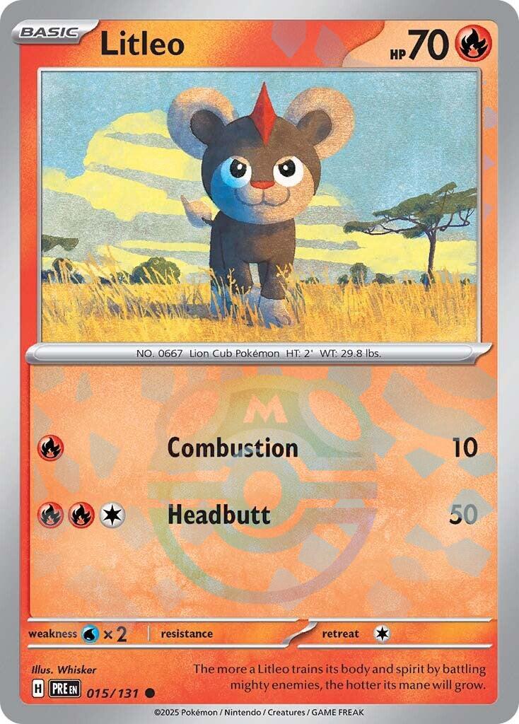 Litleo (015/131) (Master Ball Pattern) [Scarlet & Violet: Prismatic Evolutions] | Total Play