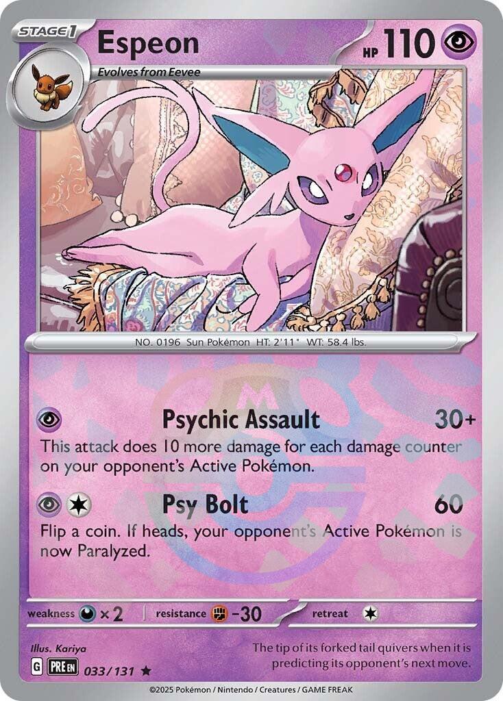 Espeon (033/131) (Master Ball Pattern) [Scarlet & Violet: Prismatic Evolutions] | Total Play