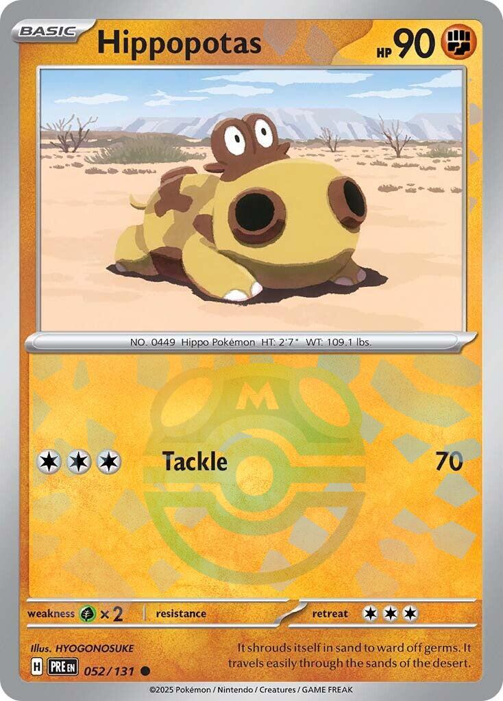 Hippopotas (052/131) (Master Ball Pattern) [Scarlet & Violet: Prismatic Evolutions] | Total Play