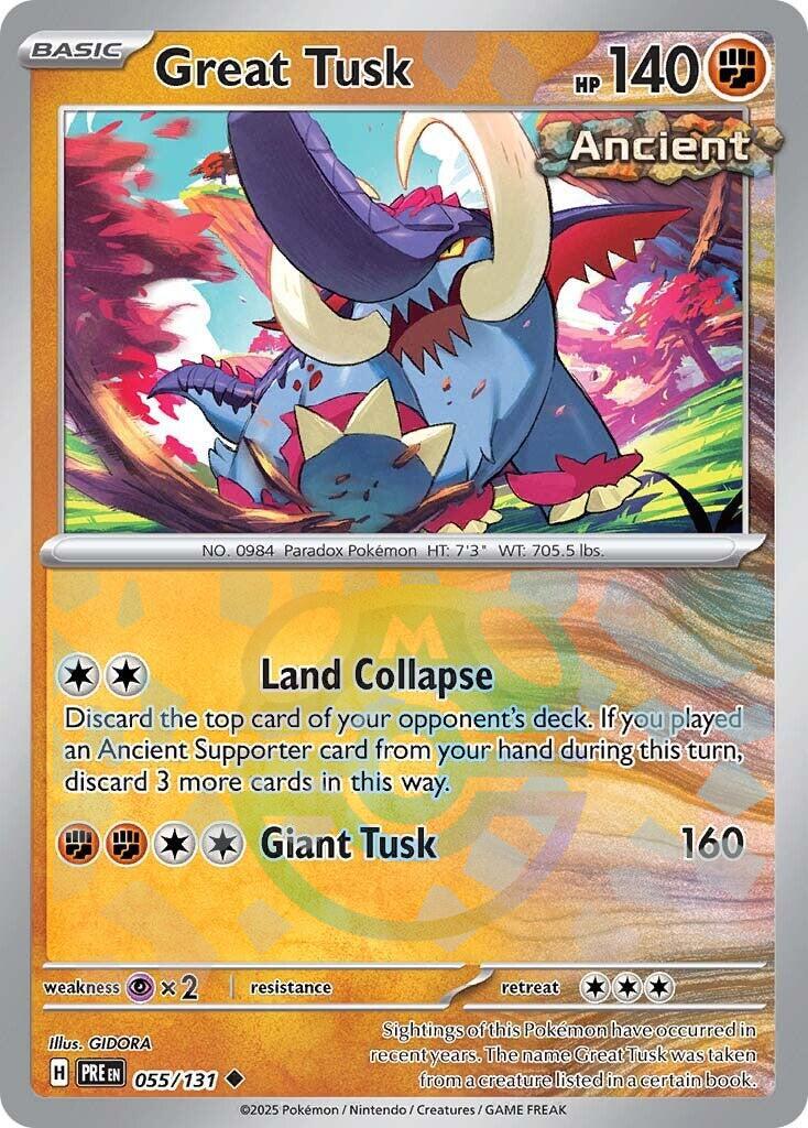 Great Tusk (055/131) (Master Ball Pattern) [Scarlet & Violet: Prismatic Evolutions] | Total Play