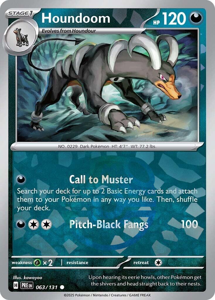 Houndoom (063/131) (Master Ball Pattern) [Scarlet & Violet: Prismatic Evolutions] | Total Play