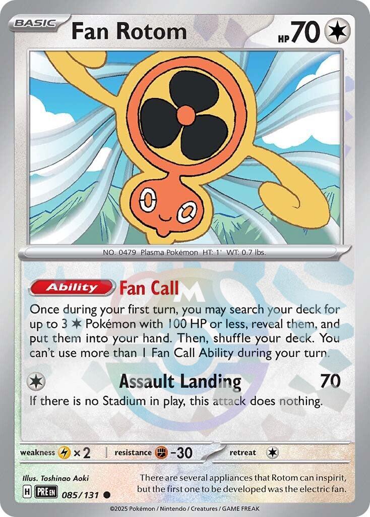 Fan Rotom (085/131) (Master Ball Pattern) [Scarlet & Violet: Prismatic Evolutions] | Total Play