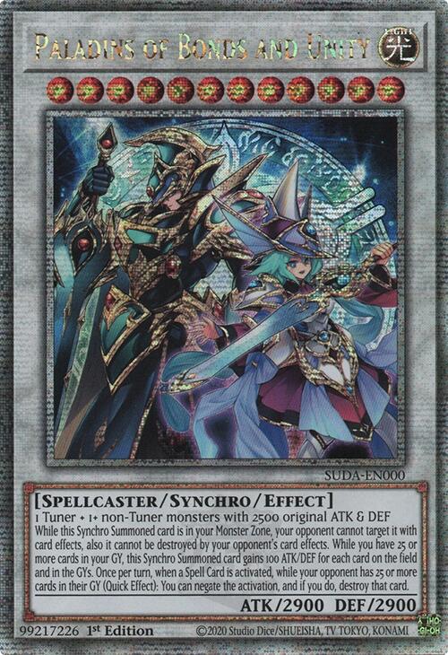 Paladins of Bonds and Unity [SUDA-EN000] Quarter Century Secret Rare | Total Play