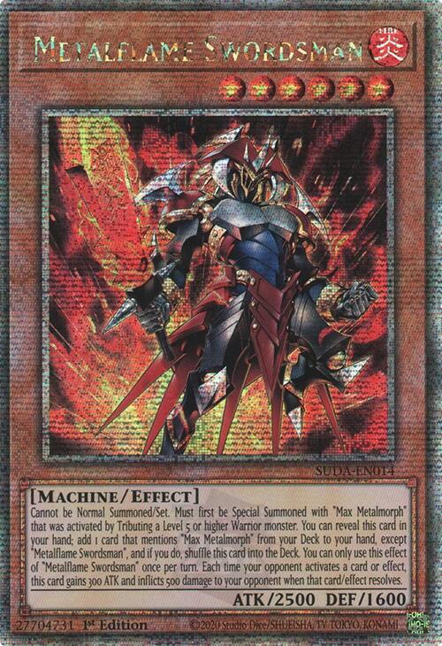 Metalflame Swordsman (Quarter Century Secret Rare) [SUDA-EN014] Quarter Century Secret Rare | Total Play