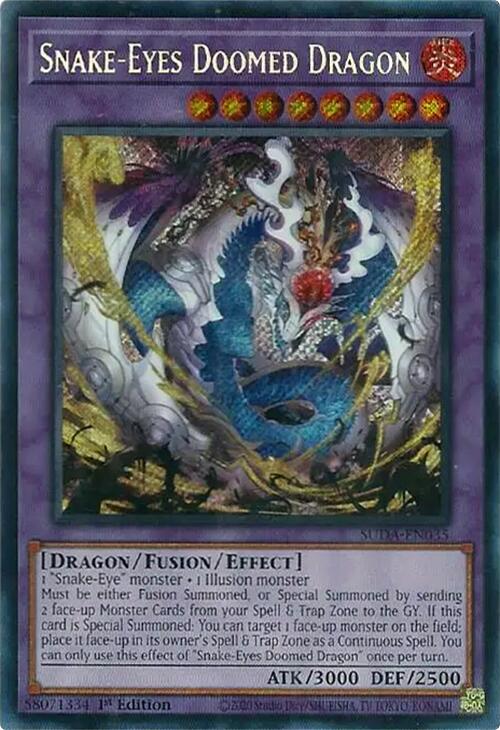 Snake-Eyes Doomed Dragon [SUDA-EN035] Secret Rare | Total Play