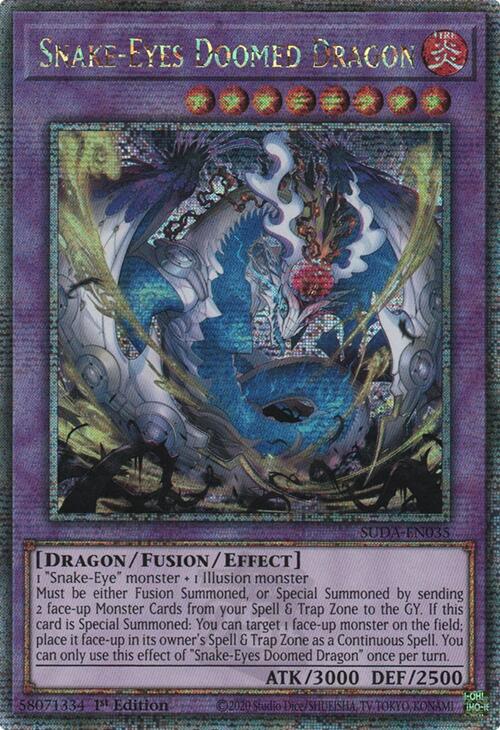 Snake-Eyes Doomed Dragon (Quarter Century Secret Rare) [SUDA-EN035] Quarter Century Secret Rare | Total Play