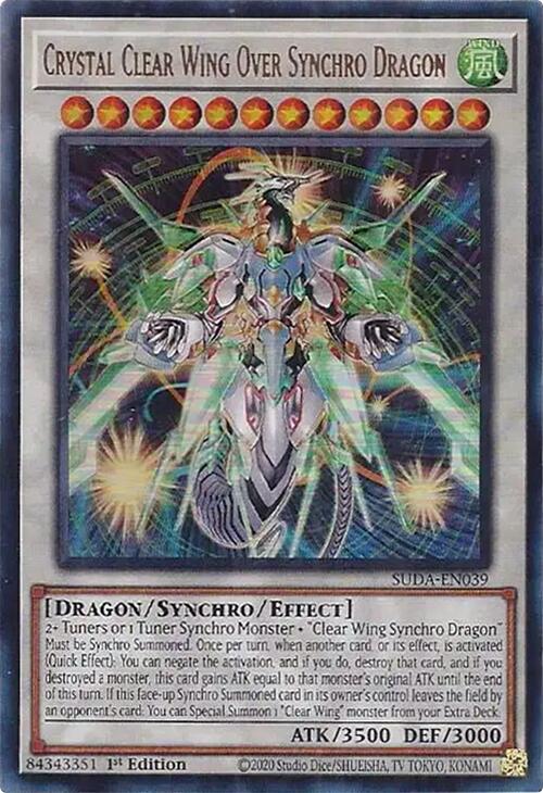 Crystal Clear Wing Over Synchro Dragon [SUDA-EN039] Ultra Rare | Total Play