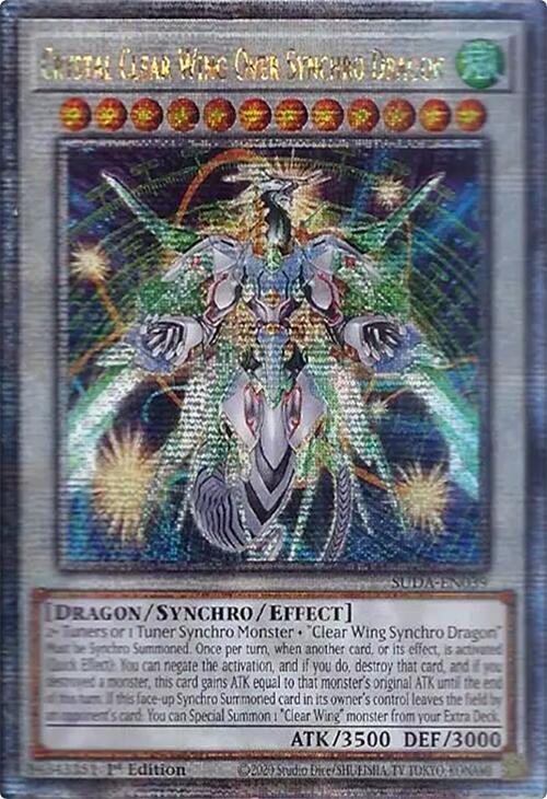 Crystal Clear Wing Over Synchro Dragon (Quarter Century Secret Rare) [SUDA-EN039] Quarter Century Secret Rare | Total Play