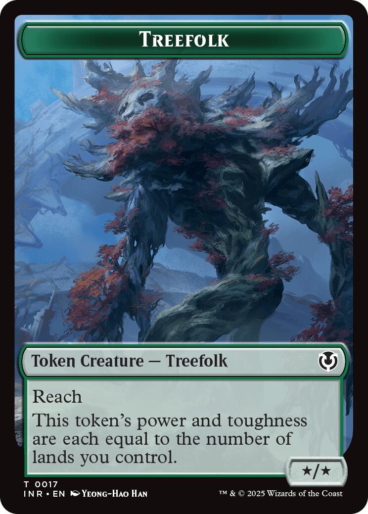 Treefolk // Emblem - Wrenn and Seven Double-Sided Token [Innistrad Remastered Tokens] | Total Play