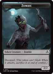 Zombie (0011) // Zombie (0012) Double-Sided Token [Innistrad Remastered Tokens] | Total Play