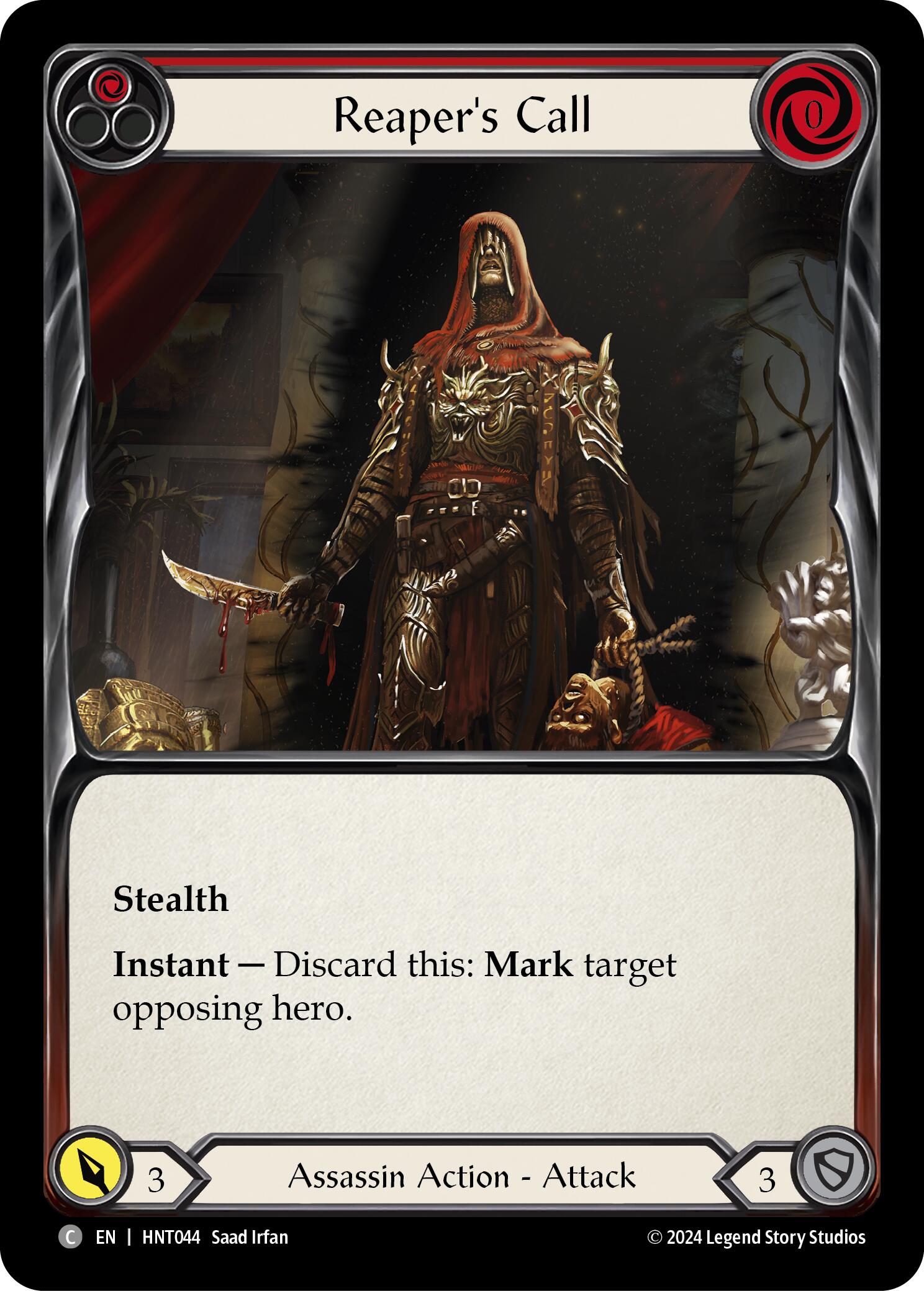 Reaper's Call (Red) [HNT044] (The Hunted)  Rainbow Foil | Total Play