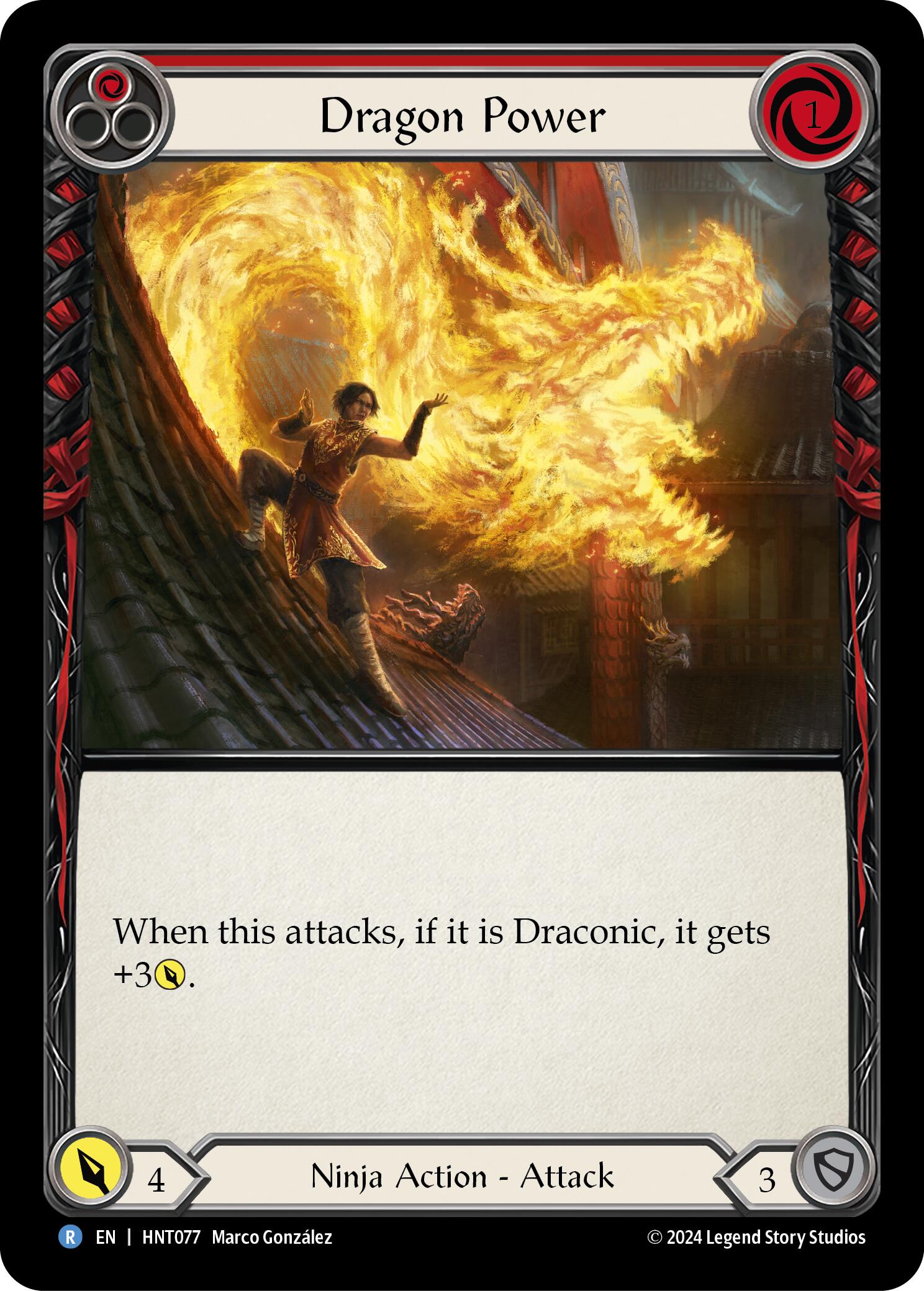 Dragon Power (Red) [HNT077] (The Hunted)  Rainbow Foil | Total Play