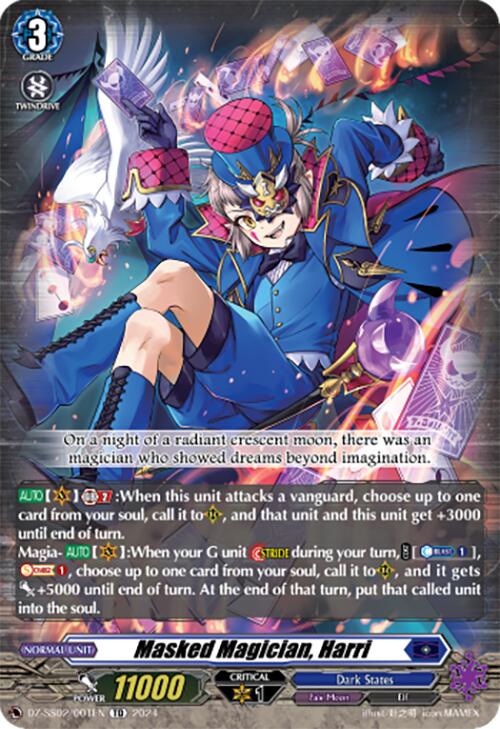 Masked Magician, Harri (DZ-SS02/001EN) [DZ-SS02: Stride Deckset -Harri-] | Total Play