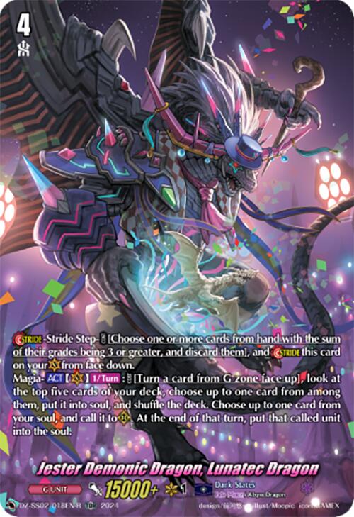 Jester Demonic Dragon, Lunatec Dragon (TDR) (DZ-SS02/018EN-R) [Stride Deckset -Harri-] | Total Play