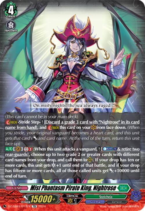 Mist Phantasm Pirate King, Nightrose (DZ-SS03/017EN) [DZ-SS03: Stride Deckset -Nightrose-] | Total Play