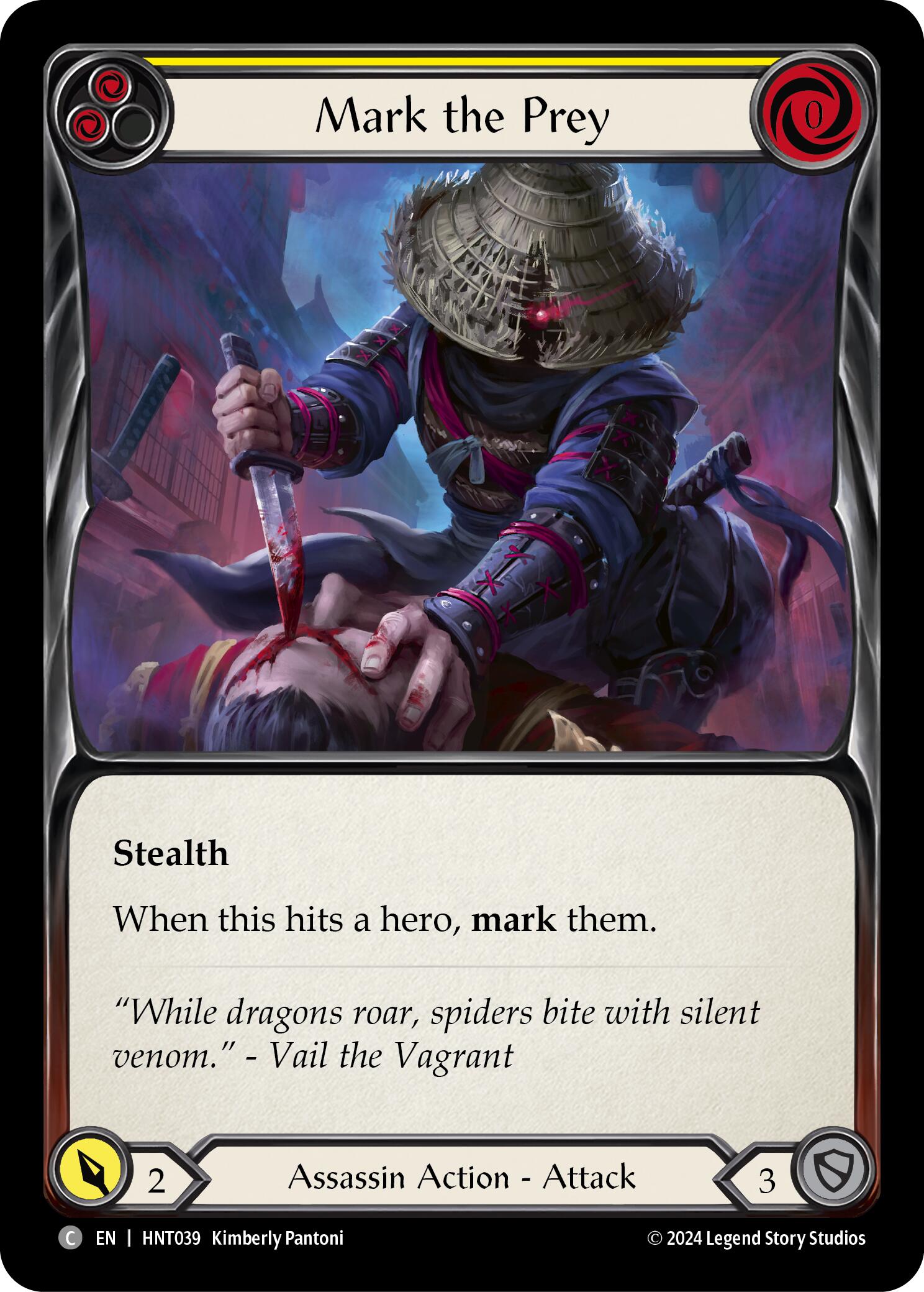 Mark the Prey (Yellow) [HNT039] (The Hunted)  Rainbow Foil | Total Play