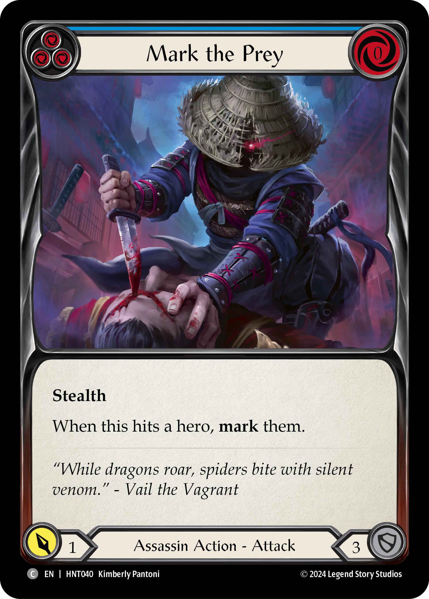Mark the Prey (Blue) [HNT040] (The Hunted)  Rainbow Foil | Total Play