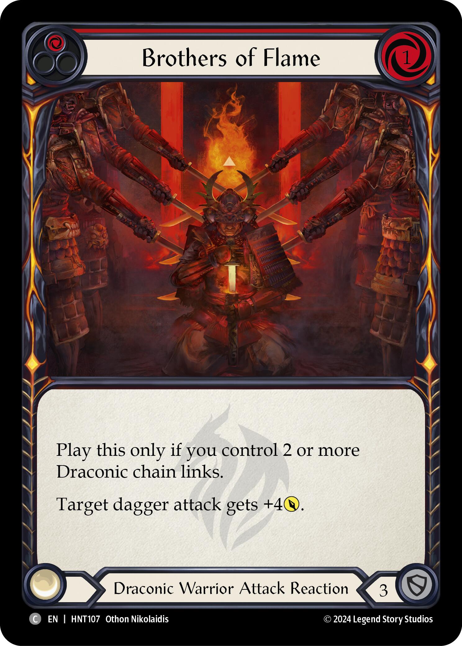 Brothers of Flame (Red) [HNT107] (The Hunted)  Rainbow Foil | Total Play