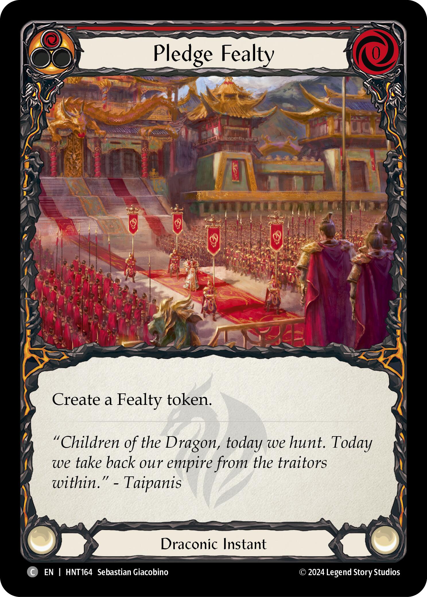 Pledge Fealty (Red) [HNT164] (The Hunted) | Total Play