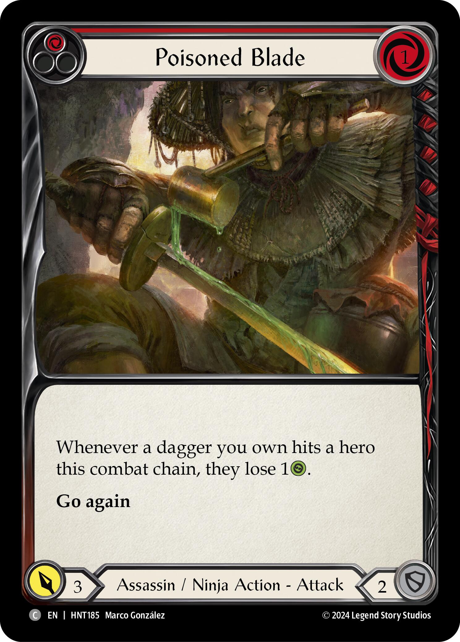 Poisoned Blade (Red) [HNT185] (The Hunted) | Total Play