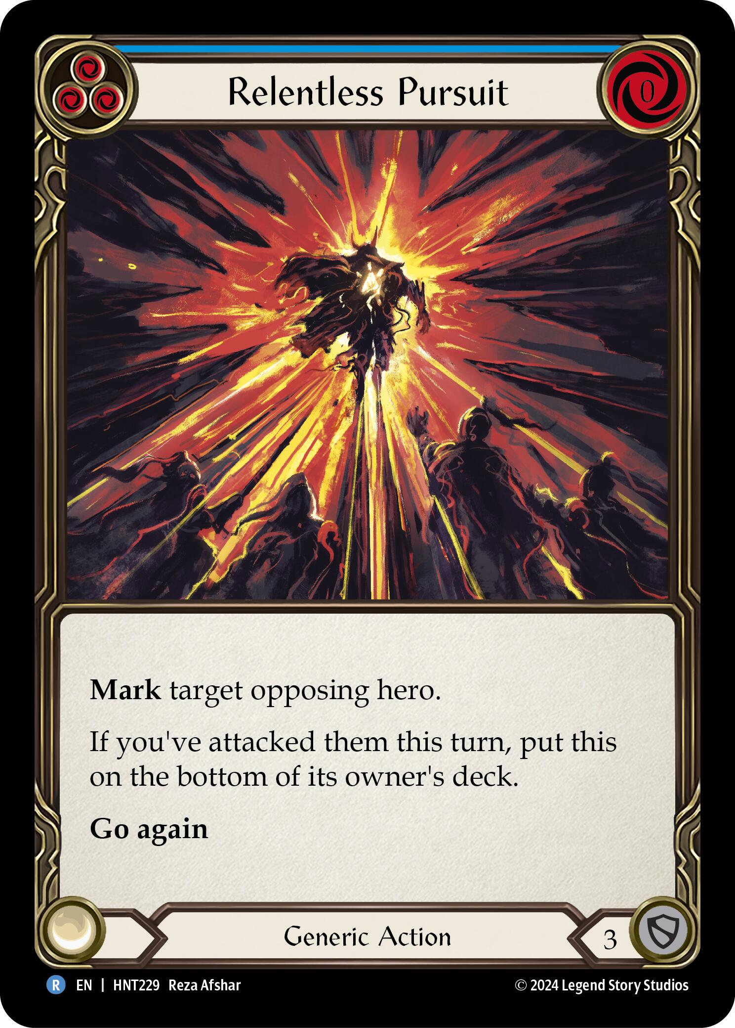 Relentless Pursuit (Blue) [HNT229] (The Hunted)  Rainbow Foil | Total Play