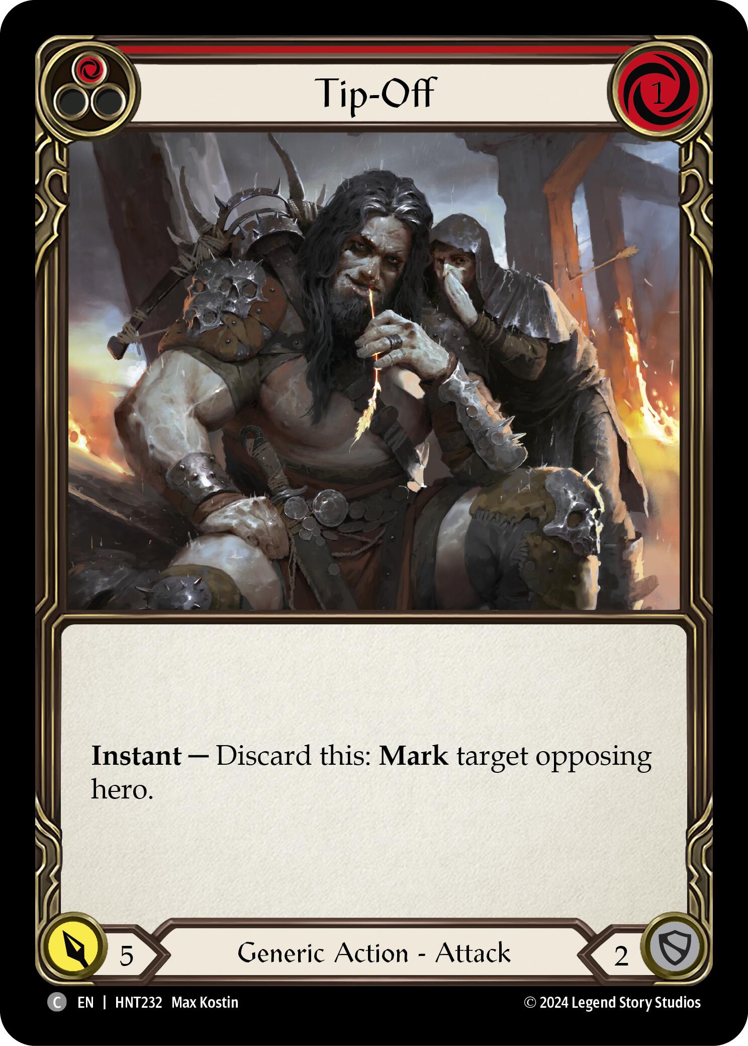Tip-Off (Red) [HNT232] (The Hunted)  Rainbow Foil | Total Play