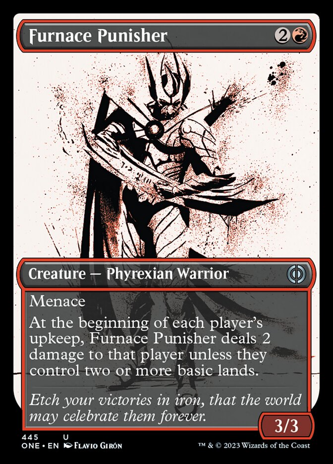 Furnace Punisher (Showcase Ichor Step-and-Compleat Foil) [Phyrexia: All Will Be One] | Total Play
